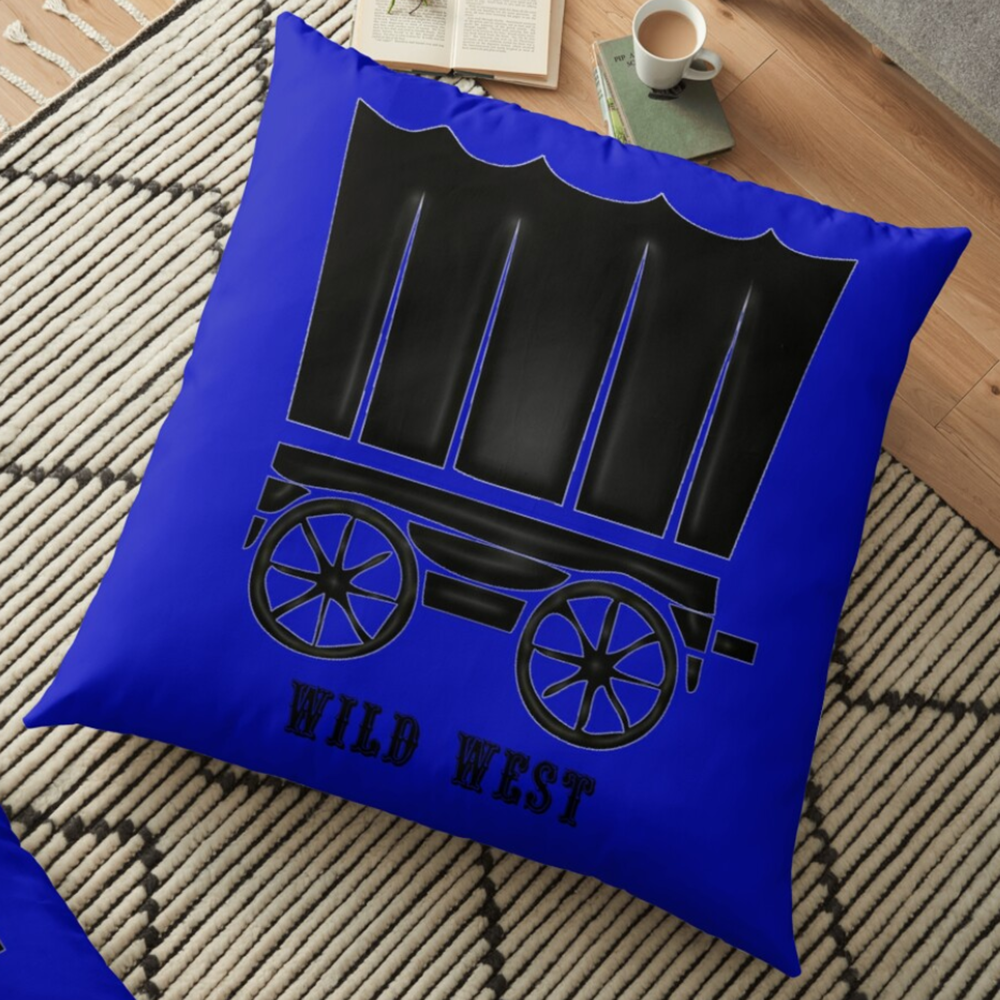 Wild West Covered Wagon Pillow