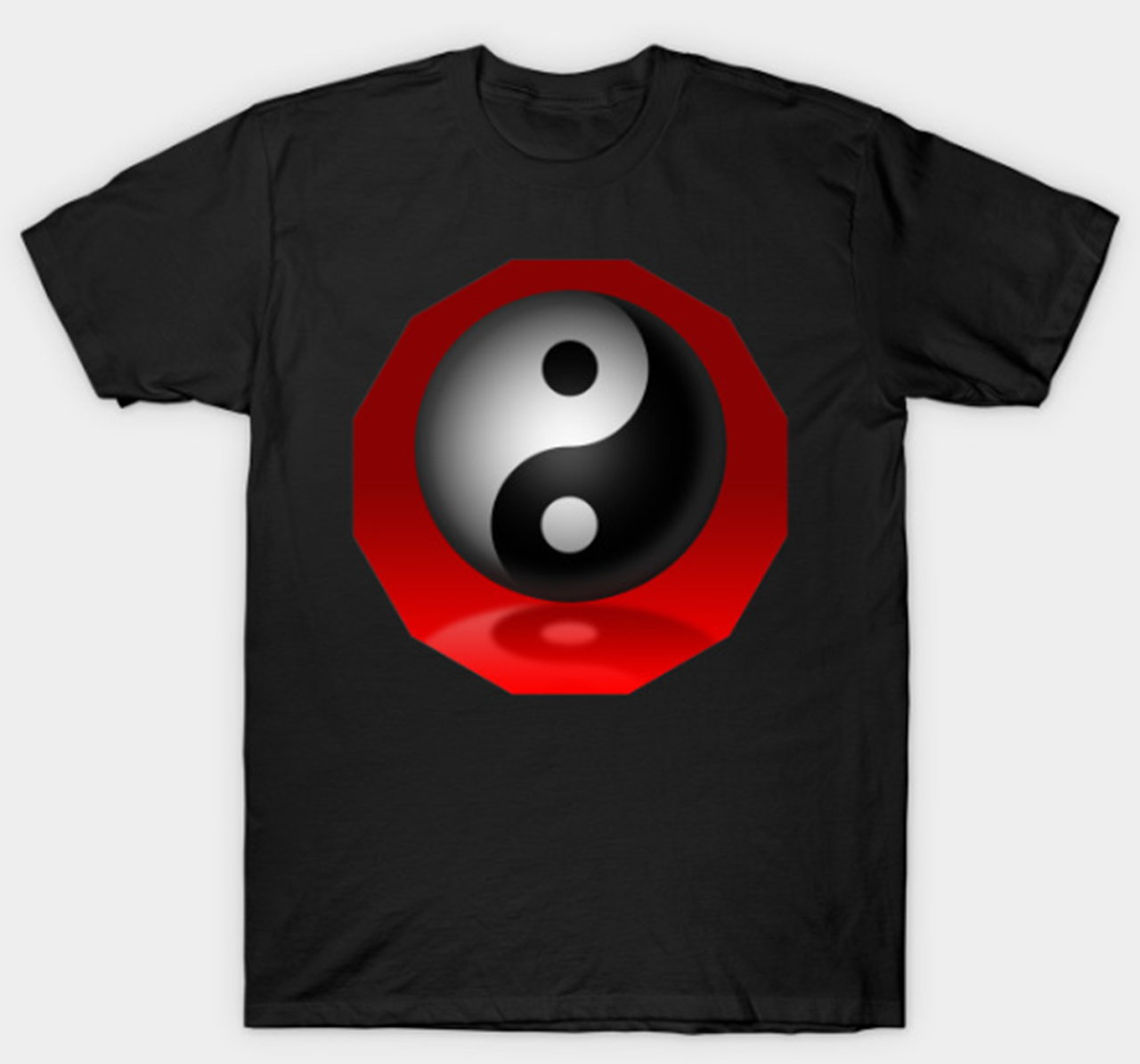 Yin Yang Red Circle T-Shirt