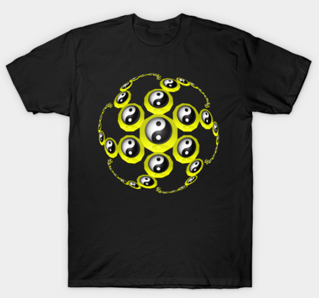 Yin Yang Yellow Ball Pattern