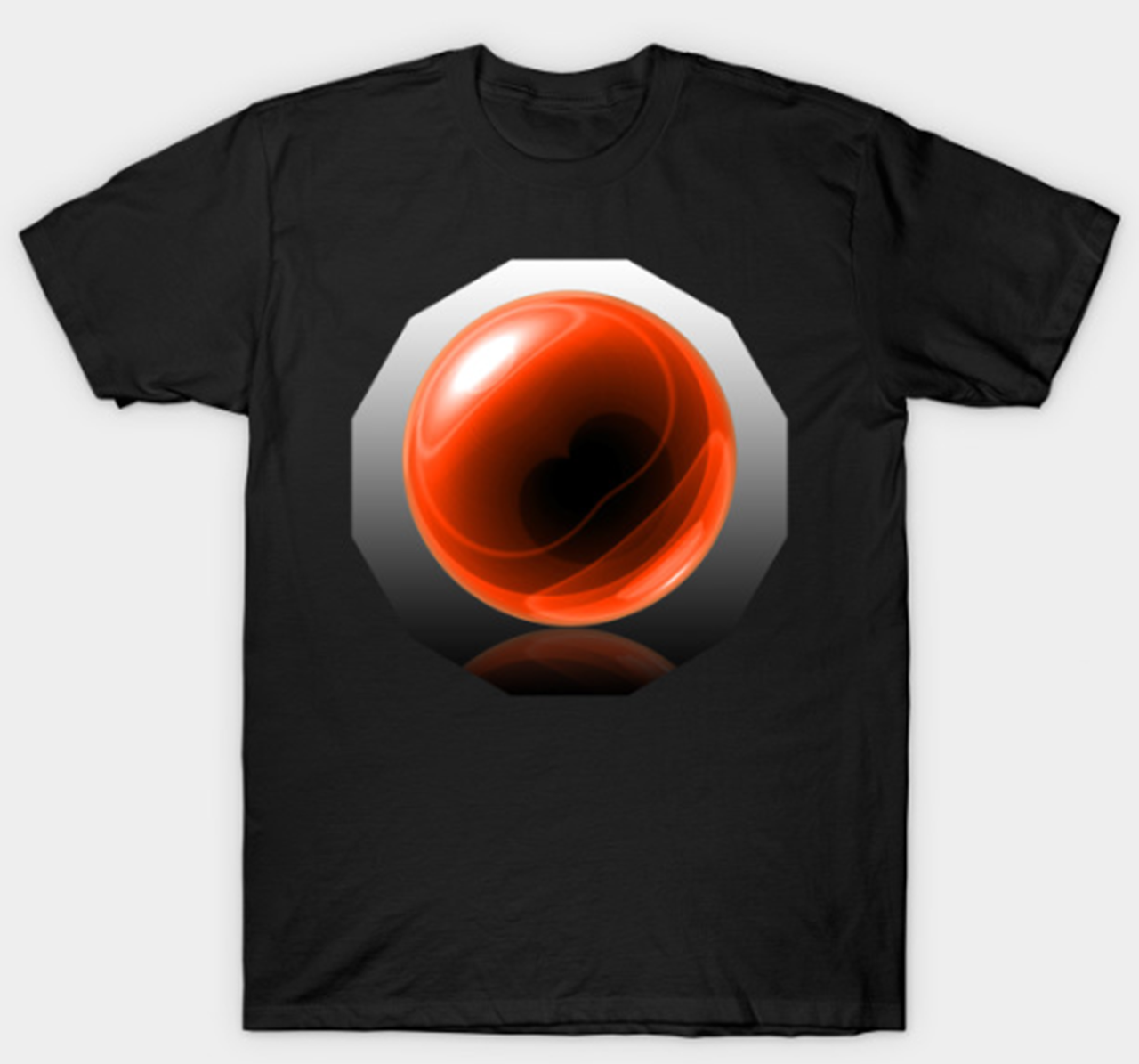 Orange Glass Orb Globe T-Shirt